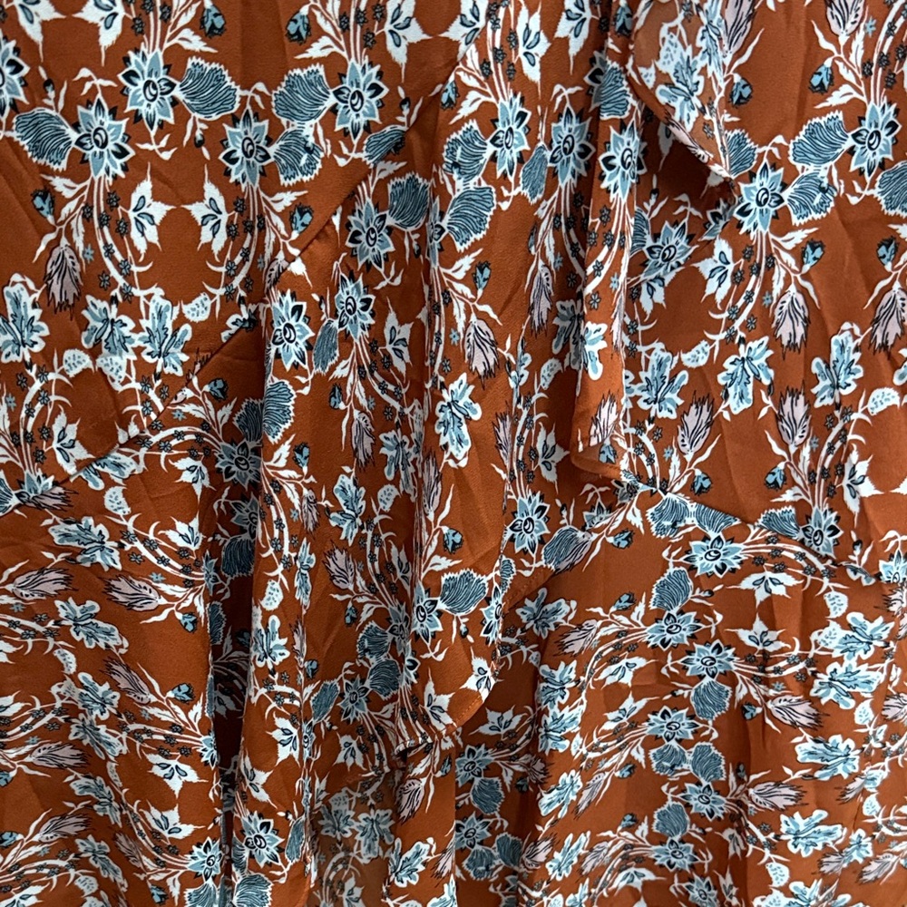 Max Studio Floral Ruched Ruffle Midi Skirt - Picture 4 of 5